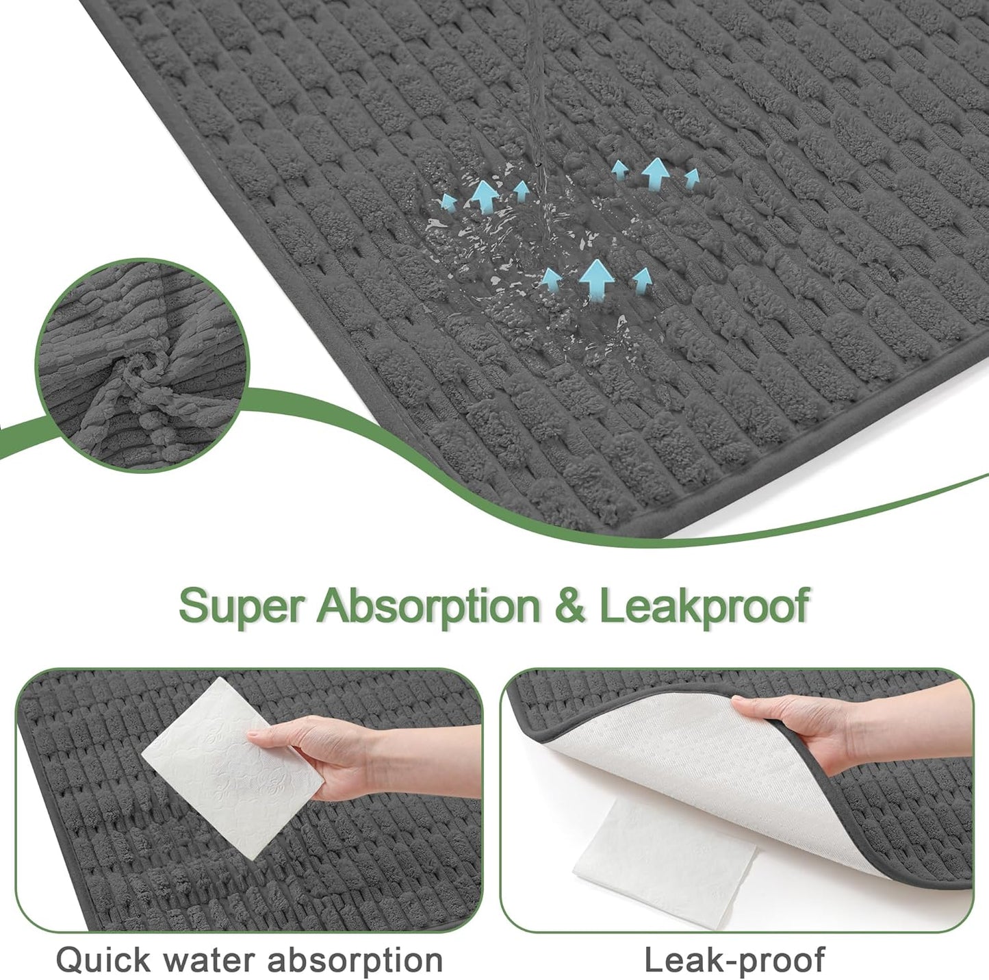 Washable Pee Pads for Dogs, 2 Pack Reusable Puppy Pads Dog Pads, Non-Slip Dog Pee Pads, Leakproof Pet Pee Pads Wee Wee Pads for Dogs. (Dark Grey, 40"x40"(Pack of 2))