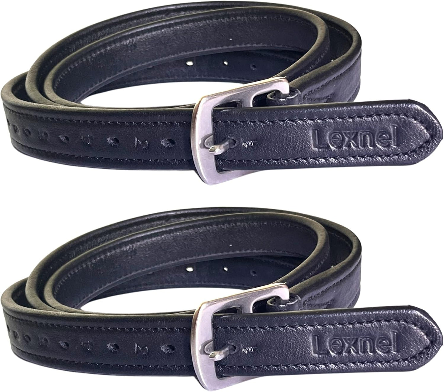 Non-Stretch Soft Stirrup Leather with Stainless Steel Hardware 1 Pair Pack of 2