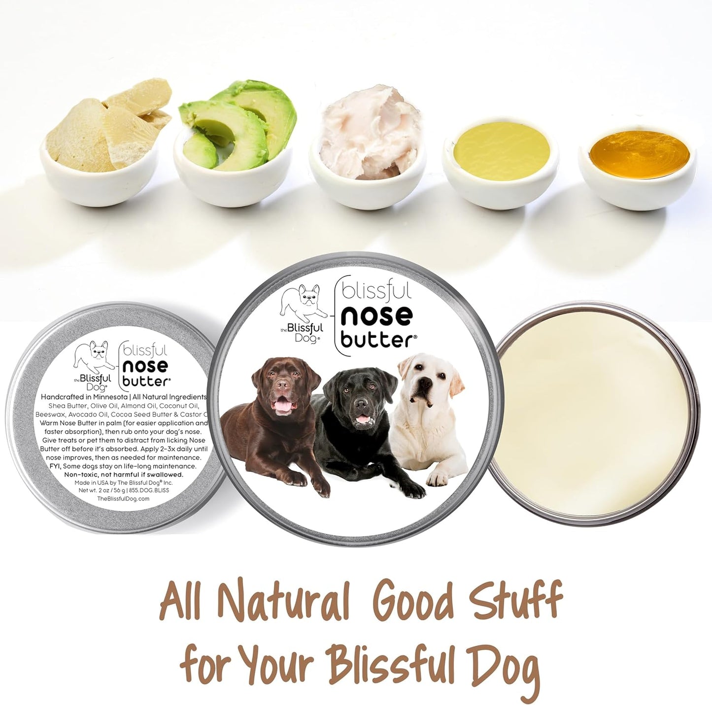 The Blissful Dog Labrador Retriever Unscented Nose Butter - Dog Nose Butter, 16 Ounce