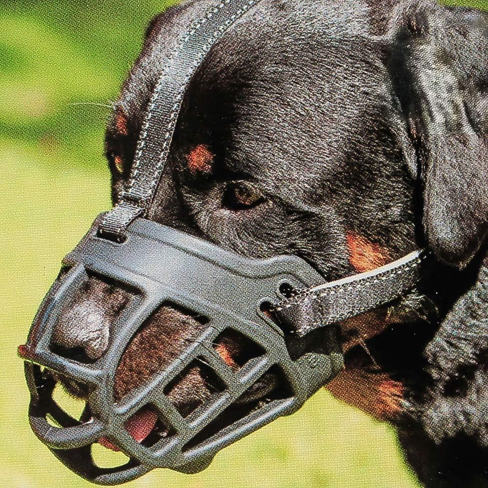 BARKLESS Dog Muzzle, Soft Basket Silicone Muzzle for Dogs to Prevent Biting and Chewing, Breathable Cage Mouth Cover for Training, Allows Drinking and Panting, Used with Collar