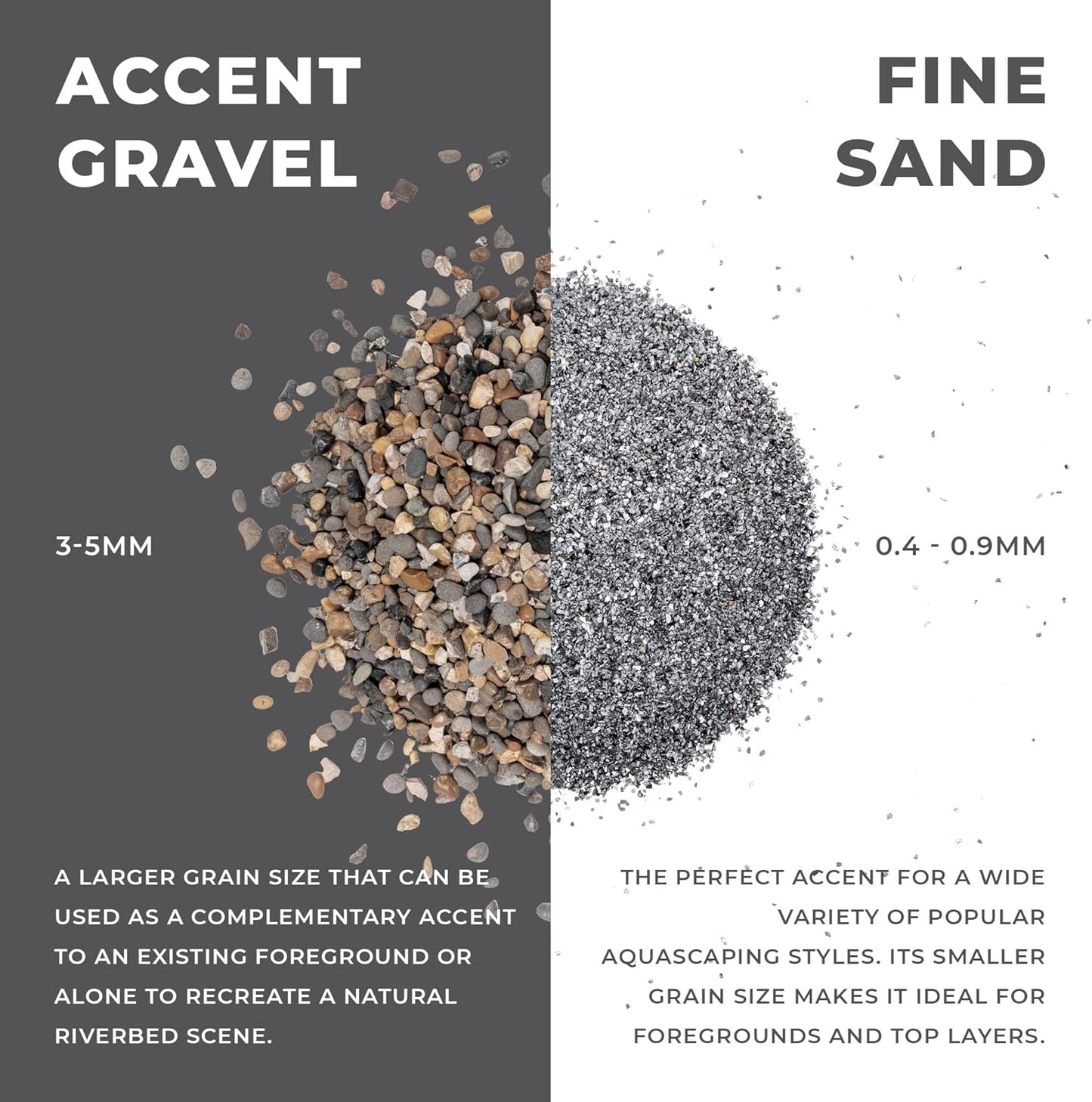 Ultum Nature Systems Controsand Maui Aquarium Gravel (3L) - Small Pebbles for Fish Tank - Planted Rocks - Substrate - Versatile Stones