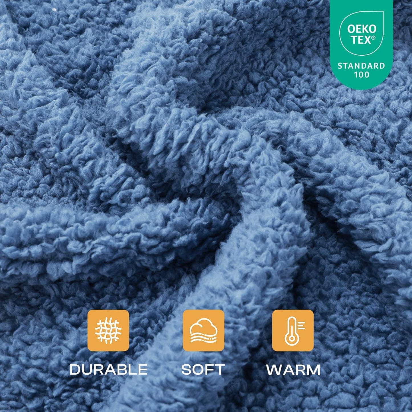 Luciphia 1 Pack 3 Calming Dog Blanket Fluffy Premium Fleece Pet Blankets Soft Sherpa Throw for Dogs Puppy Cat Grey/Beige/HazeBlue Medium (30" x20")