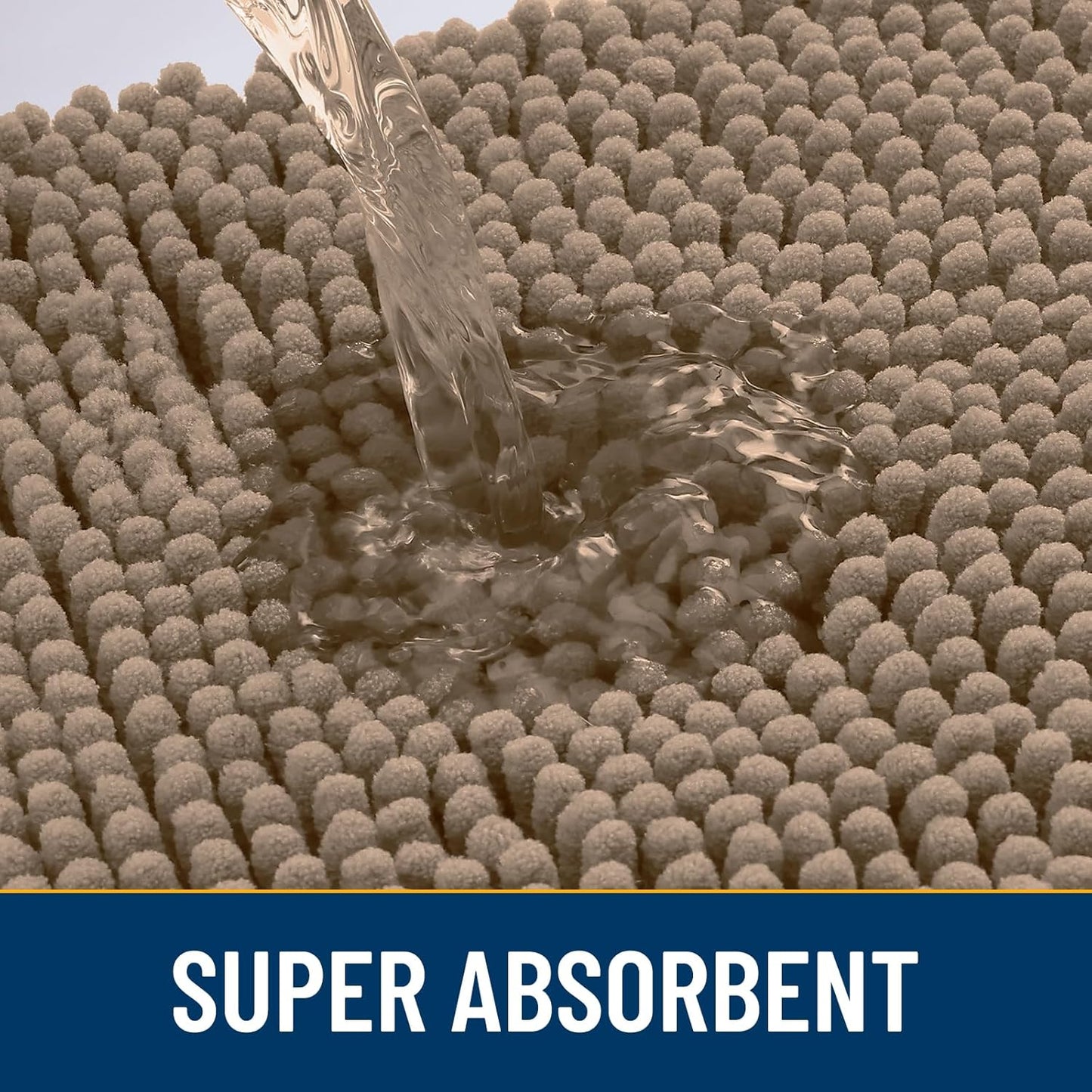 Smiry Dog Door Mat for Muddy Paws 40x32, Absorbs Moisture and Dirt Doormat, Non-Slip Washable Quick Dry Chenille Front Door Mat Indoor Entrance, Entryway Carpet for Inside Floor, Camel