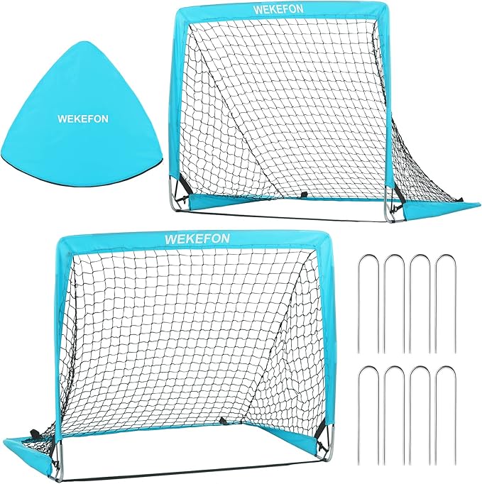 Soccer Goal Kids Soccer Net for Backyard Set 2 - 2.9'x2.4' Portable 1-8