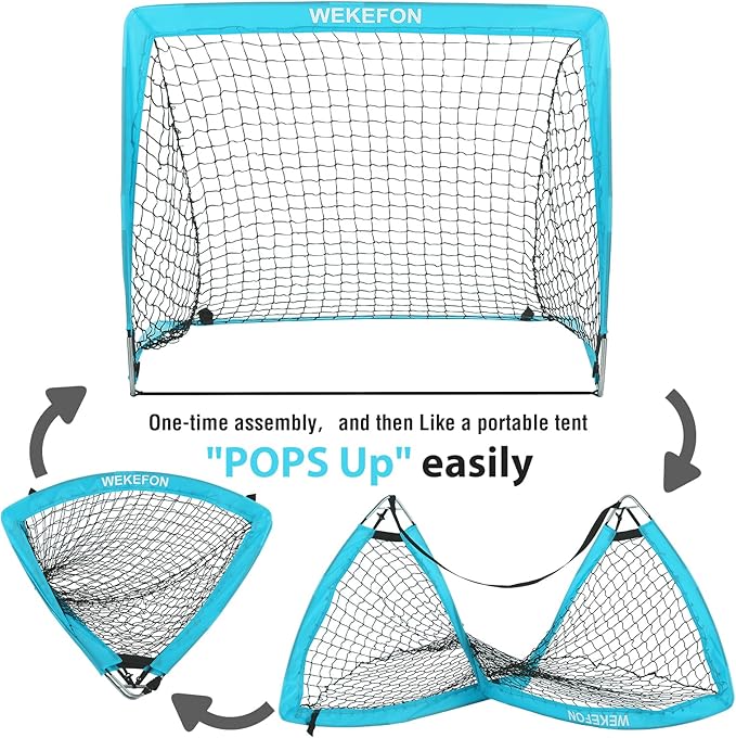 Soccer Goal Kids Soccer Net for Backyard Set 2 - 2.9'x2.4' Portable 1-8