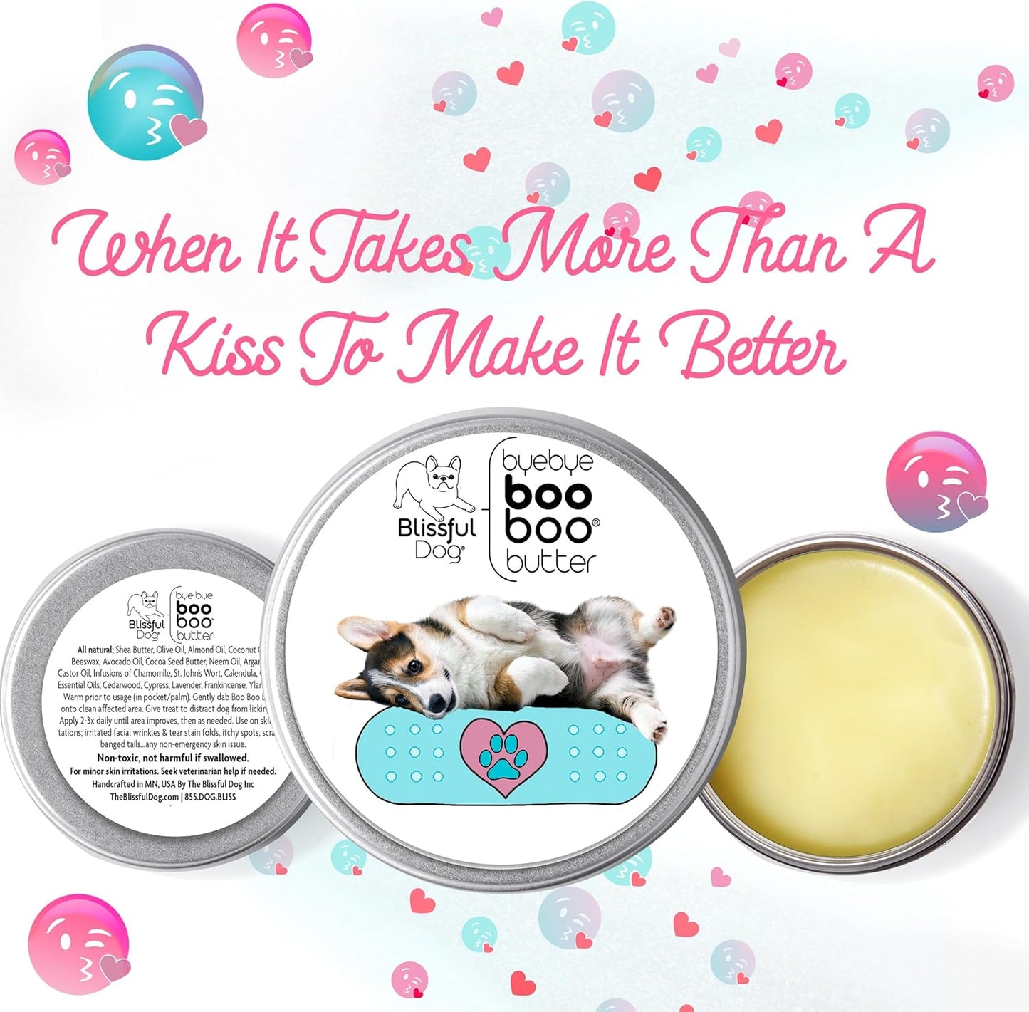 The Blissful Dog 8 oz TIN Corgi Booboo Butter