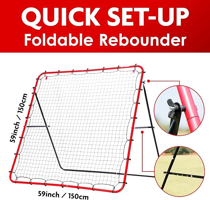 Soccer Rebounder, Kickback Rebound Net - Football Training