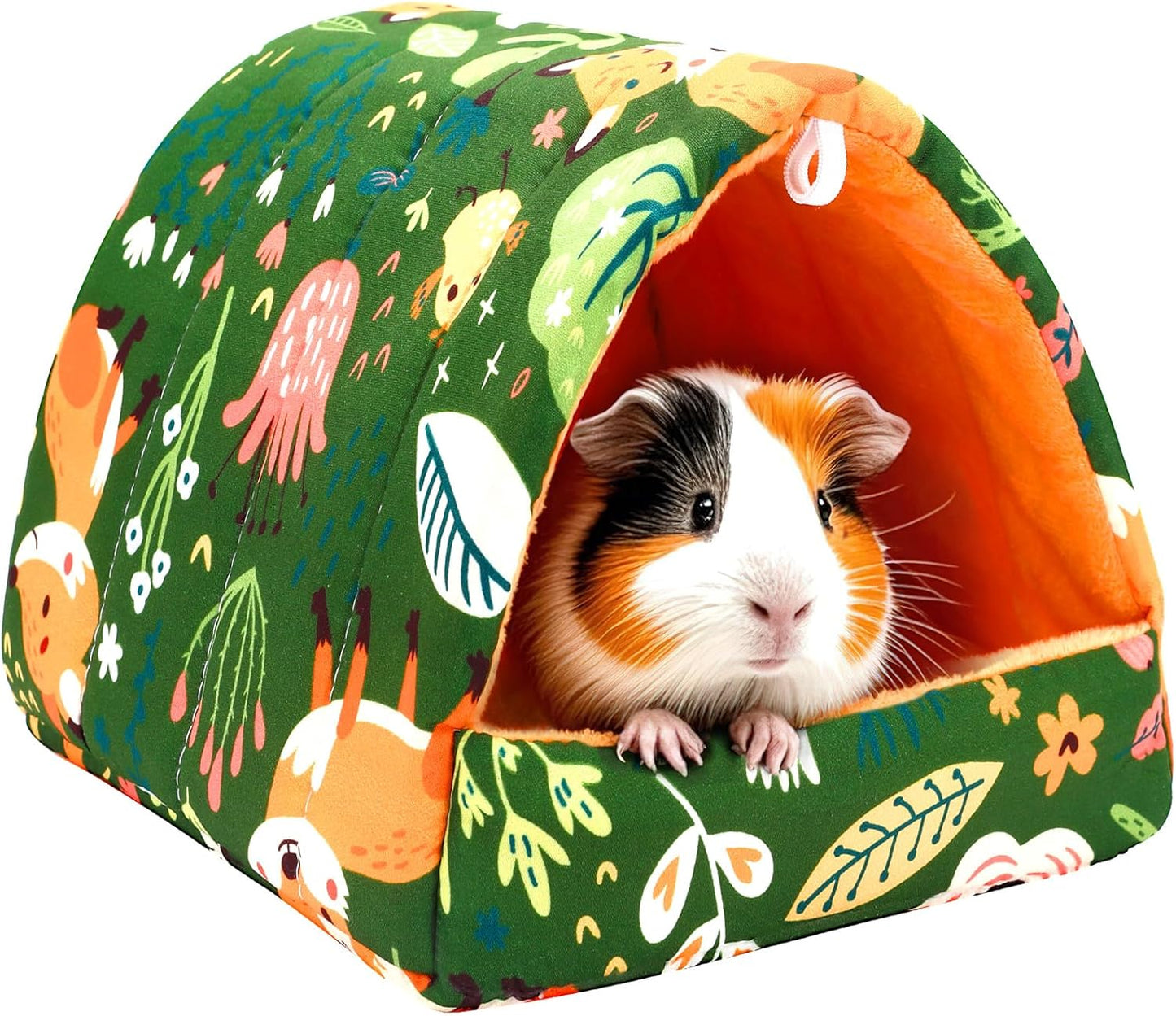 UPINS Guinea Pig Bed, Guinea Pig Hideout Washable Small Animal House Cage Accessories for Dwarf Rabbits Chinchillas Hamsters Hedgehogs Ferrets Bearded Dragons and Rats