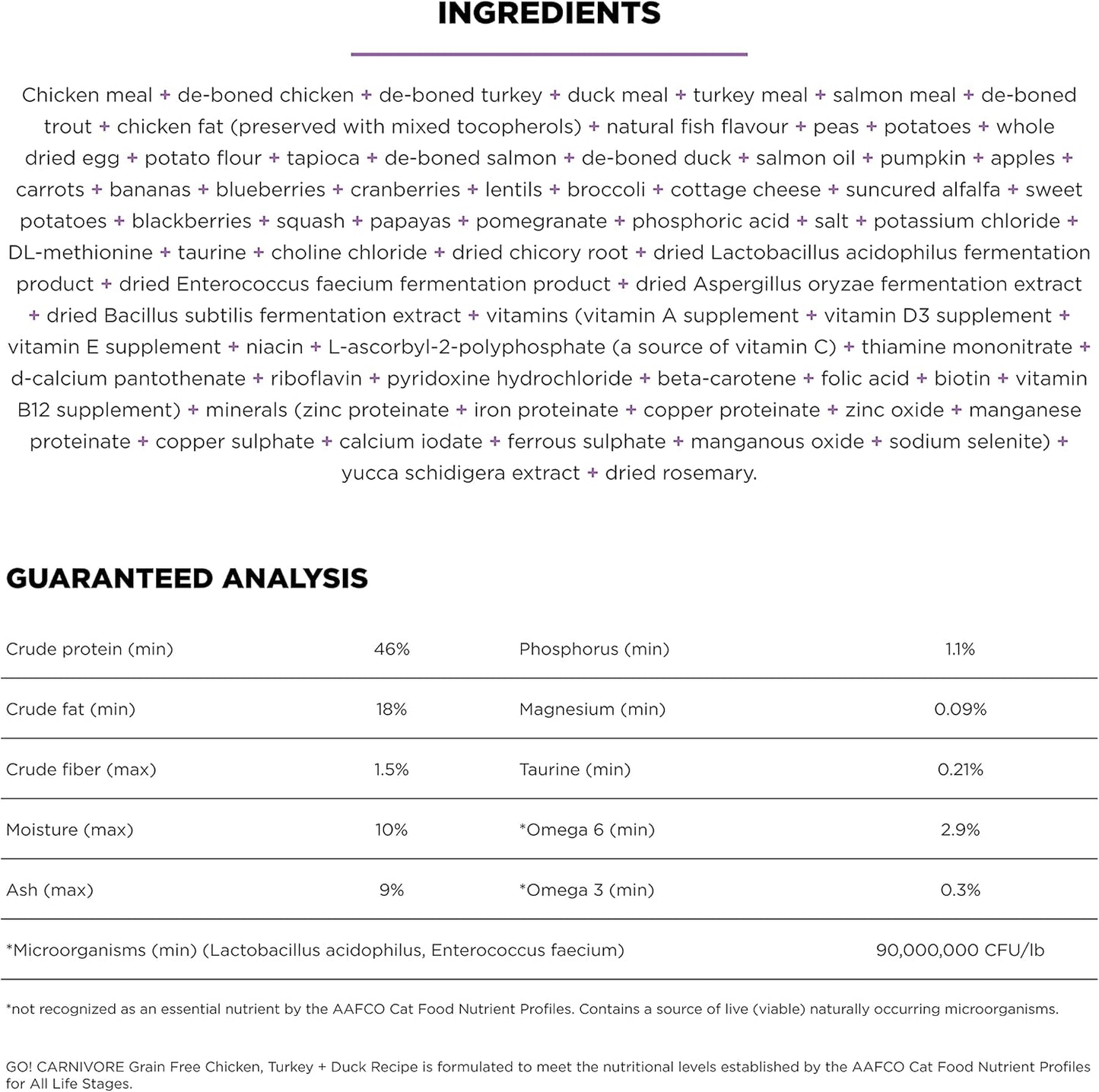 Go! Solutions Carnivore, Grain-Free, Protein Rich Dry Cat Food, Chicken, Turkey and Duck Recipe, 16 lb Bag