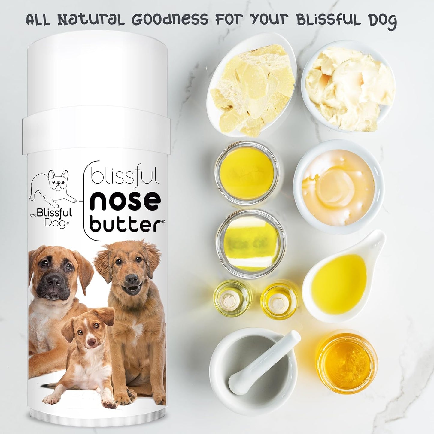 The Blissful Dog Mixed Breed Unscented Nose Butter - Dog Nose Butter, 2 Ounce