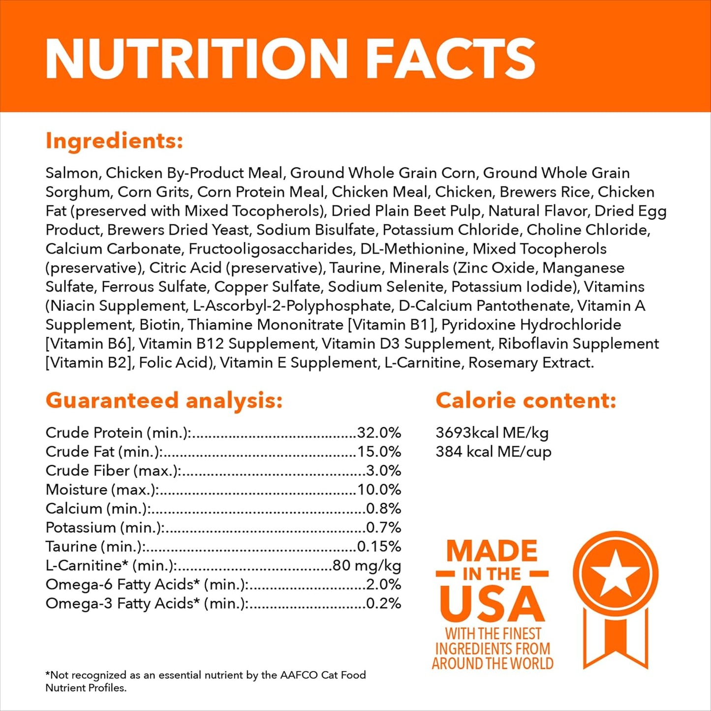 IAMS Proactive Health Adult Healthy Dry Cat Food with Real Salmon, 16 lb. Bag