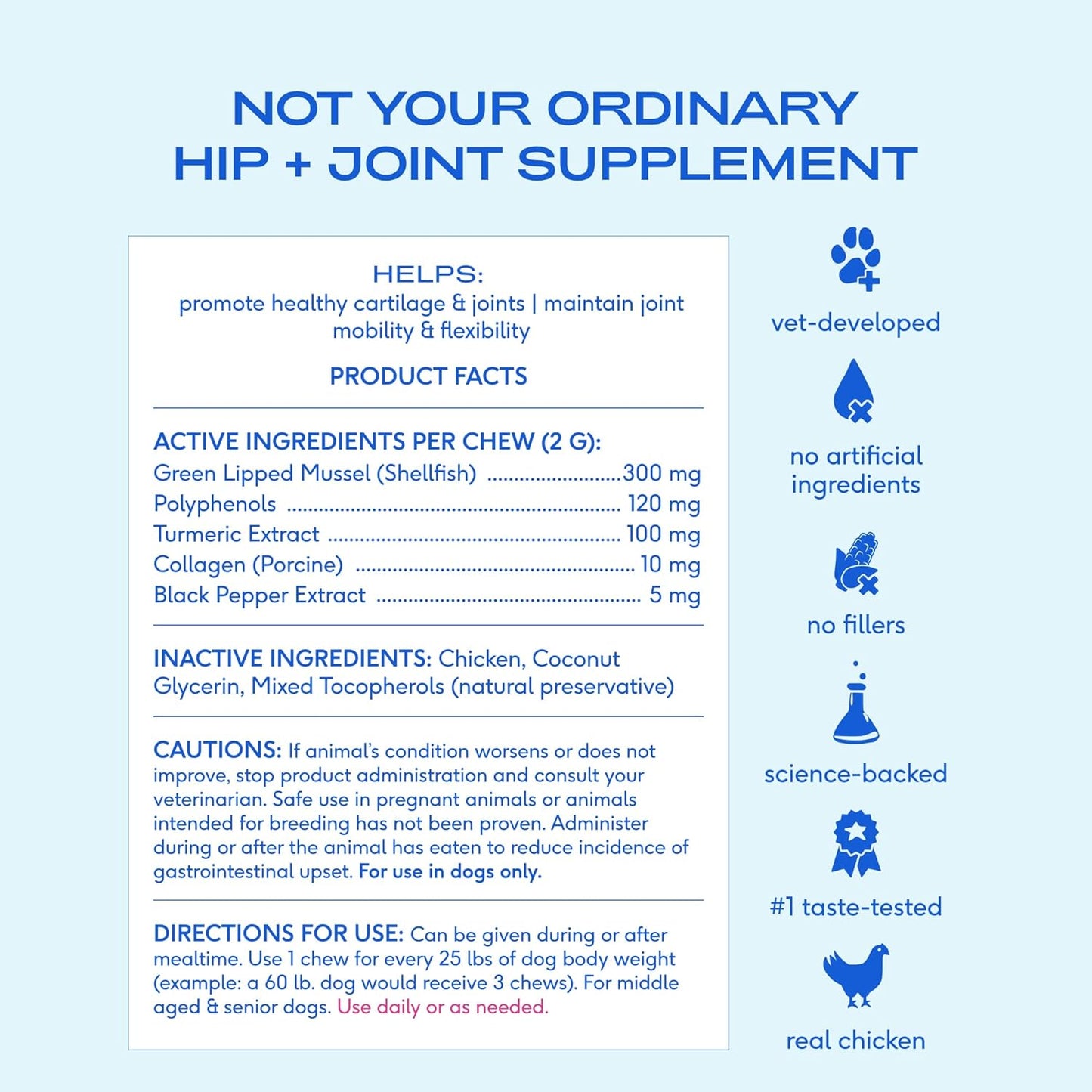 Native Pet Pain Relief for Dogs - Collagen for Dogs Promotes Joint Health, Reduce Inflammation & Stiffness - Senior Pup Joint Supplement - Natural Pain Reliever for Active & Aging Pets - 30 Chews