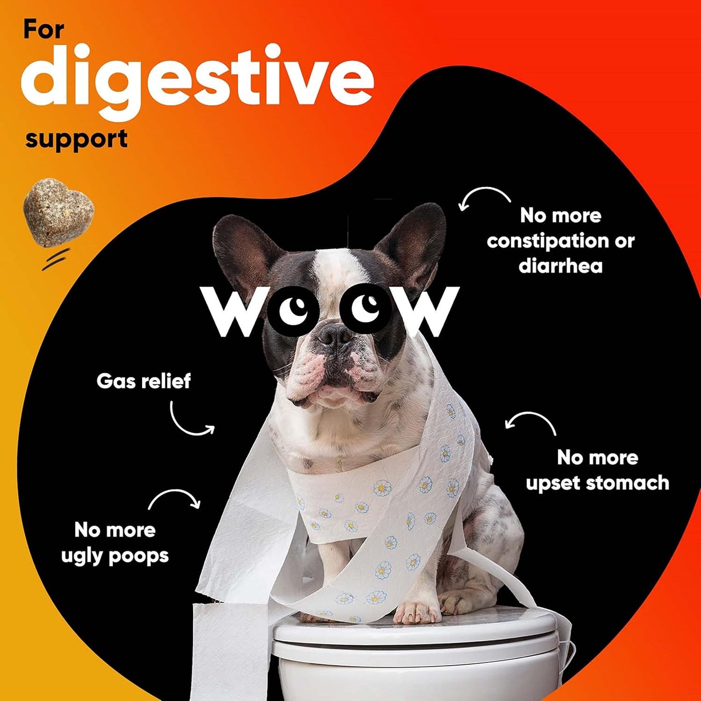 Probiotics for Dogs, Pet Dog Probiotics and Digestive Enzymes, Duck & Pumpkin Flavor Dog Probiotic Supplements, Dog Vitamins Dog Probiotic Chews and Prebiotics for Dogs, Dog Gas Relief