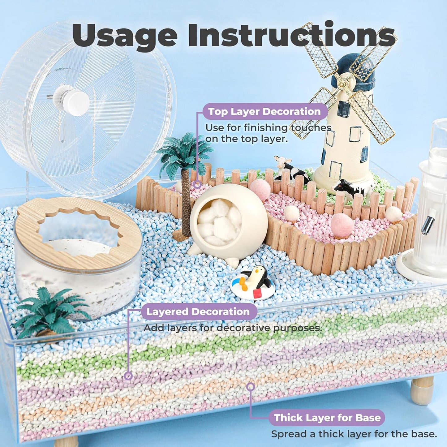 mini&moe Small Animal Paper Pellet Bedding: Odor & Moisture Absorbent Natural Paper Pellet Bedding - for Guinea Pigs, Hamsters, and Rabbits, 1.98lb