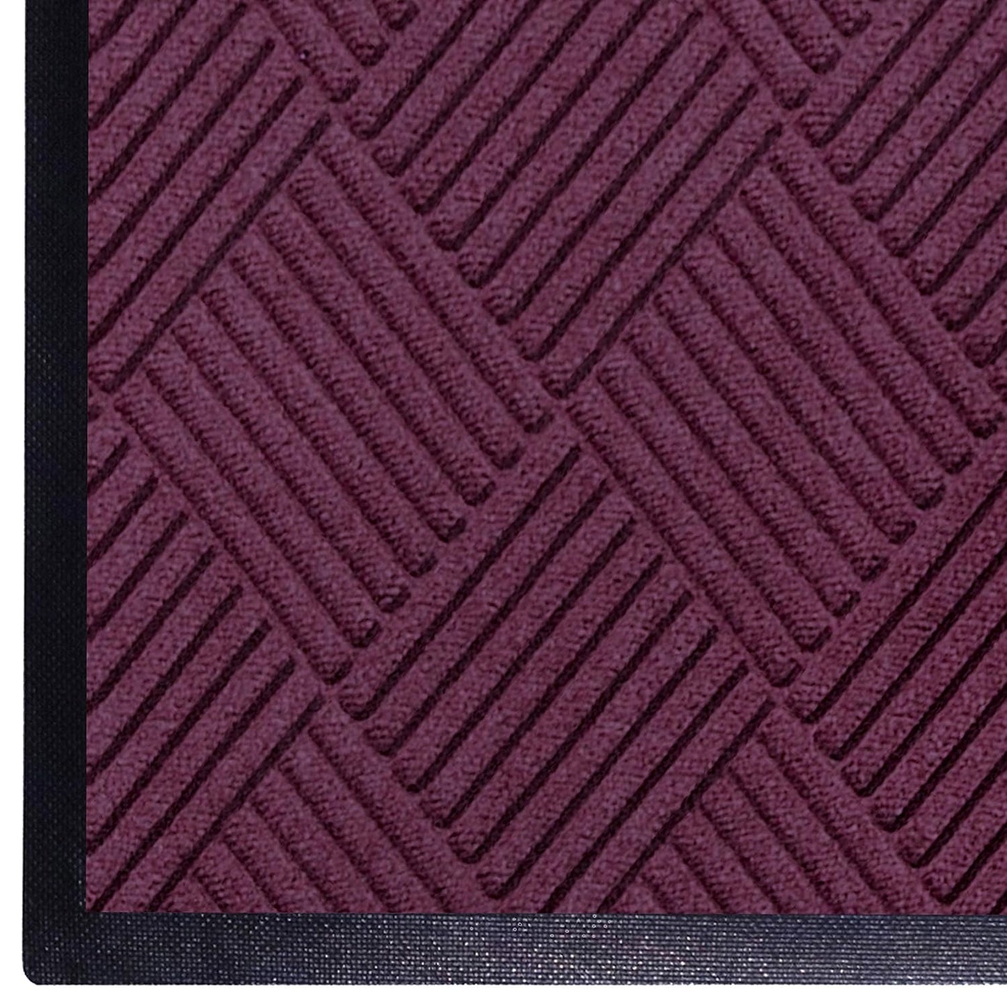 WaterHog Diamond | Commercial-Grade Entrance Mat with Rubber Border – Indoor/Outdoor, Quick Drying, Stain Resistant Door Mat (Bordeaux, 3' x 4')