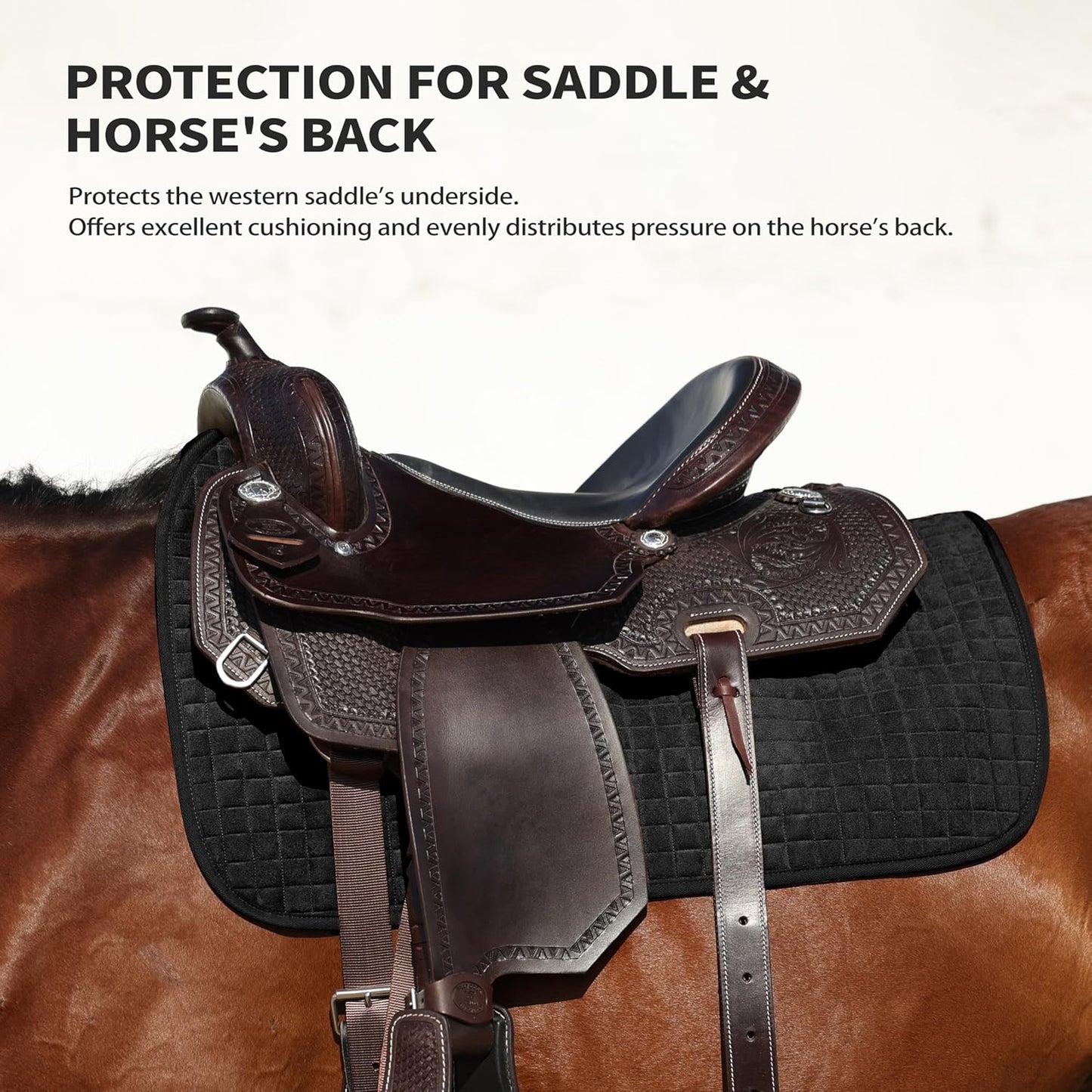 Tackmore Western Saddle Pad Breathable, Shock-Absorbing Saddle Pad