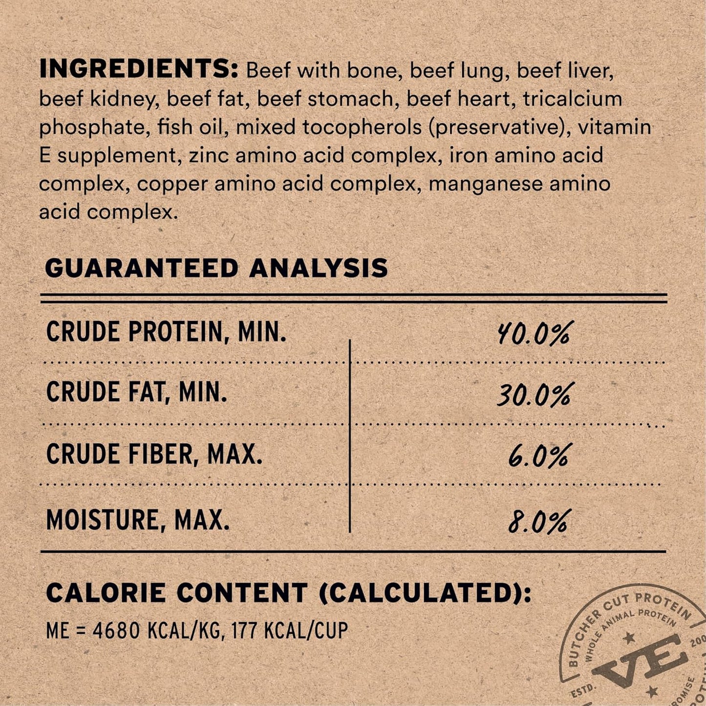 Vital Essentials Freeze-Dried Raw Beef Meal or Mixer Dog Food Soft Nibs | 98% Beef, Organs & Bone | 14 oz