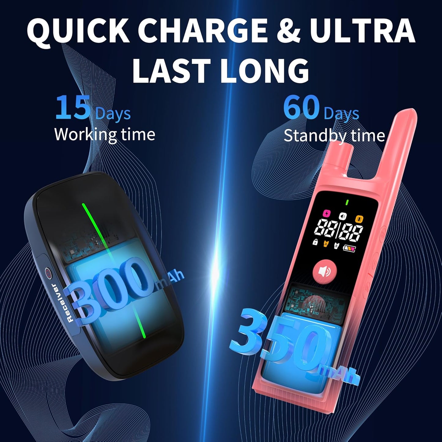 Dog Training Shock Collar 4000FT Dog Bark Collar with Remote IP67 Waterproof 4 Training Modes Beep Vibration Shock Light Mode Magnetic Charger Electric Dogs Collar 8-25 inches Double Shock Rose Bloom