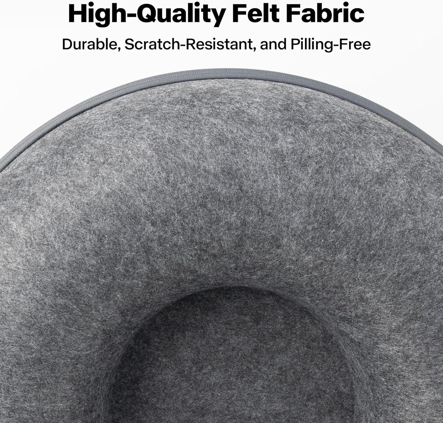 Pawise Peekaboo Cat Cave Donut Tunnel Bed, Cat Tunnel Bed,Bonus Separate Pom-Pom Bell Toy (Not Attached to Cave),Convertible Felt Cats Cave for Indoor Catty(Large)