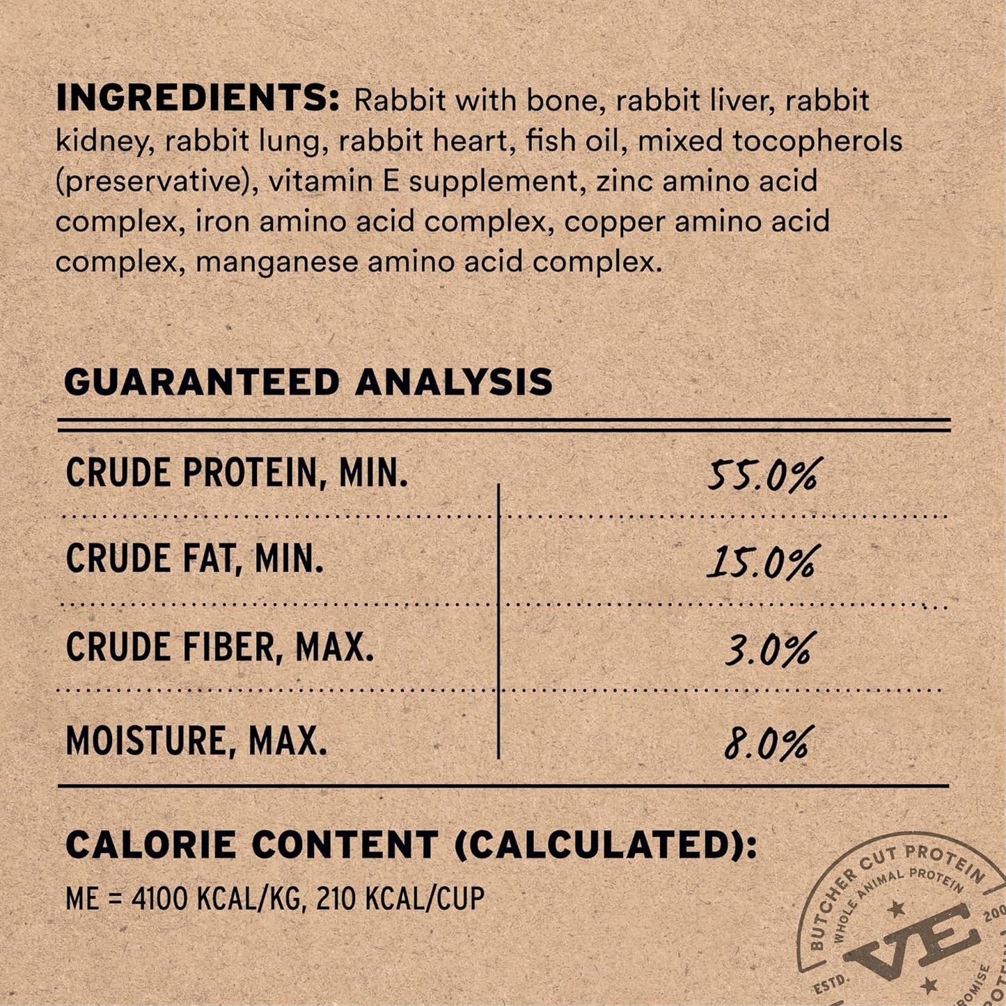 Vital Essentials Freeze-Dried Raw Rabbit Meal or Mixer Cat Food Crunchy Nibs, 12 oz