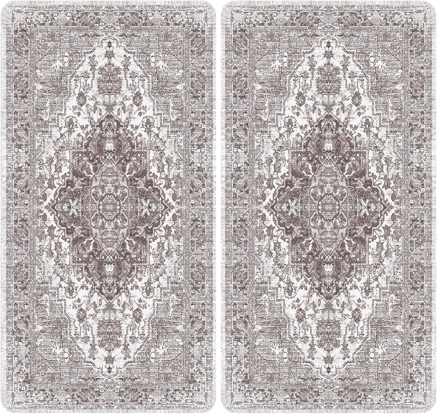 nunubaby 4PACK Washable Pee Pads for Dogs, Stylish, Non-Slip and Leak-Proof Pee Pads. Reusable Potty Pads for Dogs for Crates and Floors.(Brown/Geo, 24" x48")