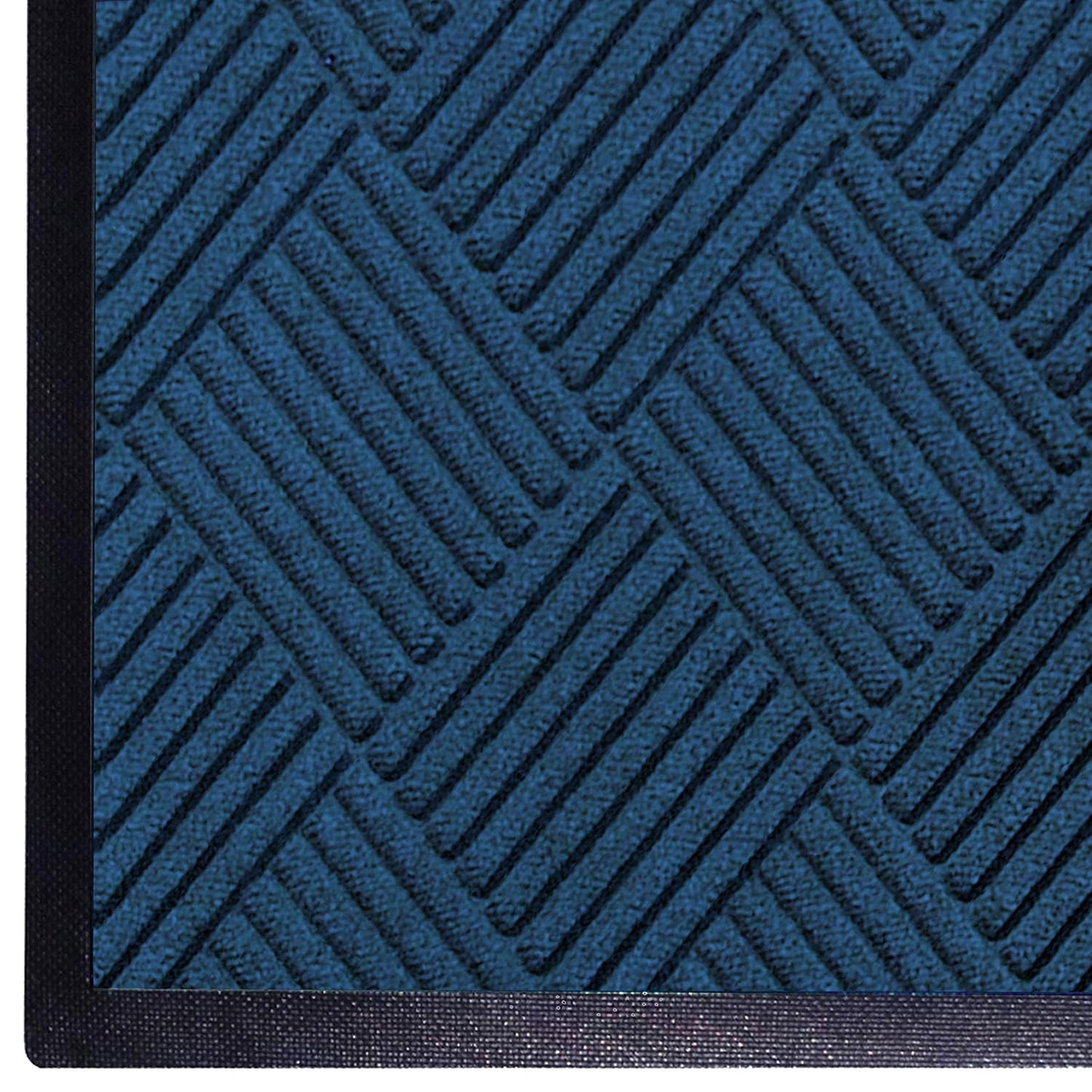 WaterHog Diamond | Commercial-Grade Entrance Mat with Rubber Border – Indoor/Outdoor, Quick Drying, Stain Resistant Door Mat (Navy, 6' x 12')