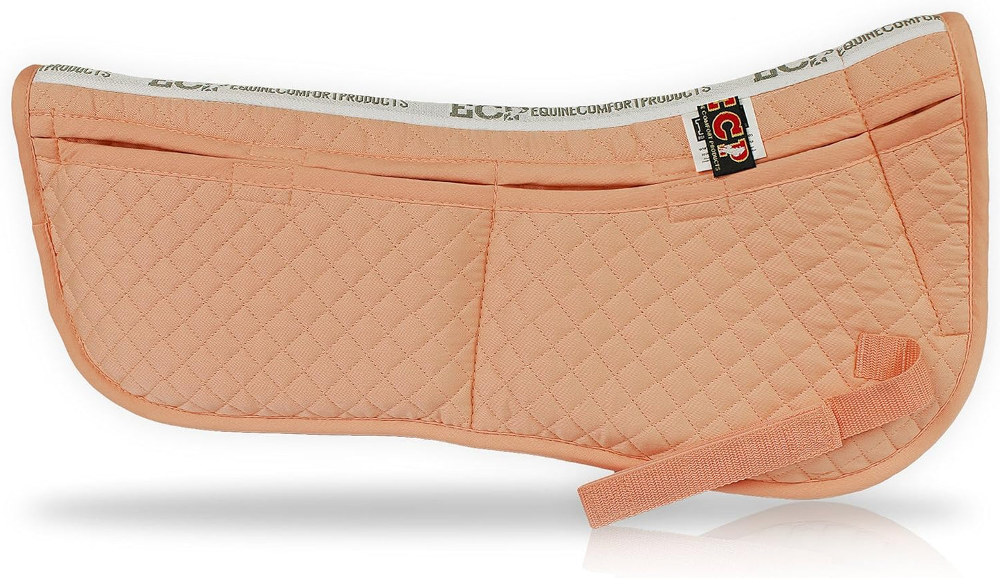 ECP Equine Comfort Products Adjustable Shock Absorbing Memory Foam Half Saddle Pad, Injury Prevention & Pressure Relief, Customizable Fit, Breathable for All Riding Styles