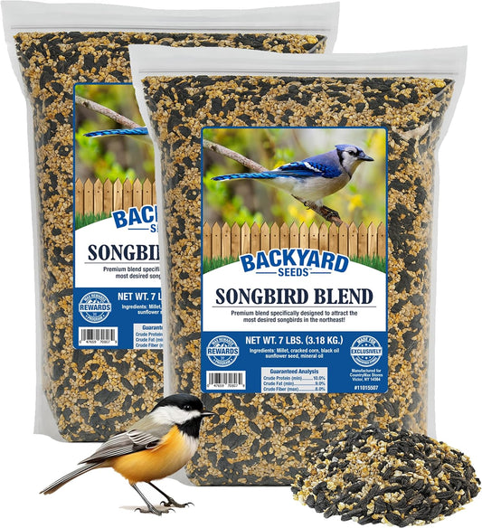 Backyard Seeds Songbird Blend Bird Seed Great Variety (14 Pounds)