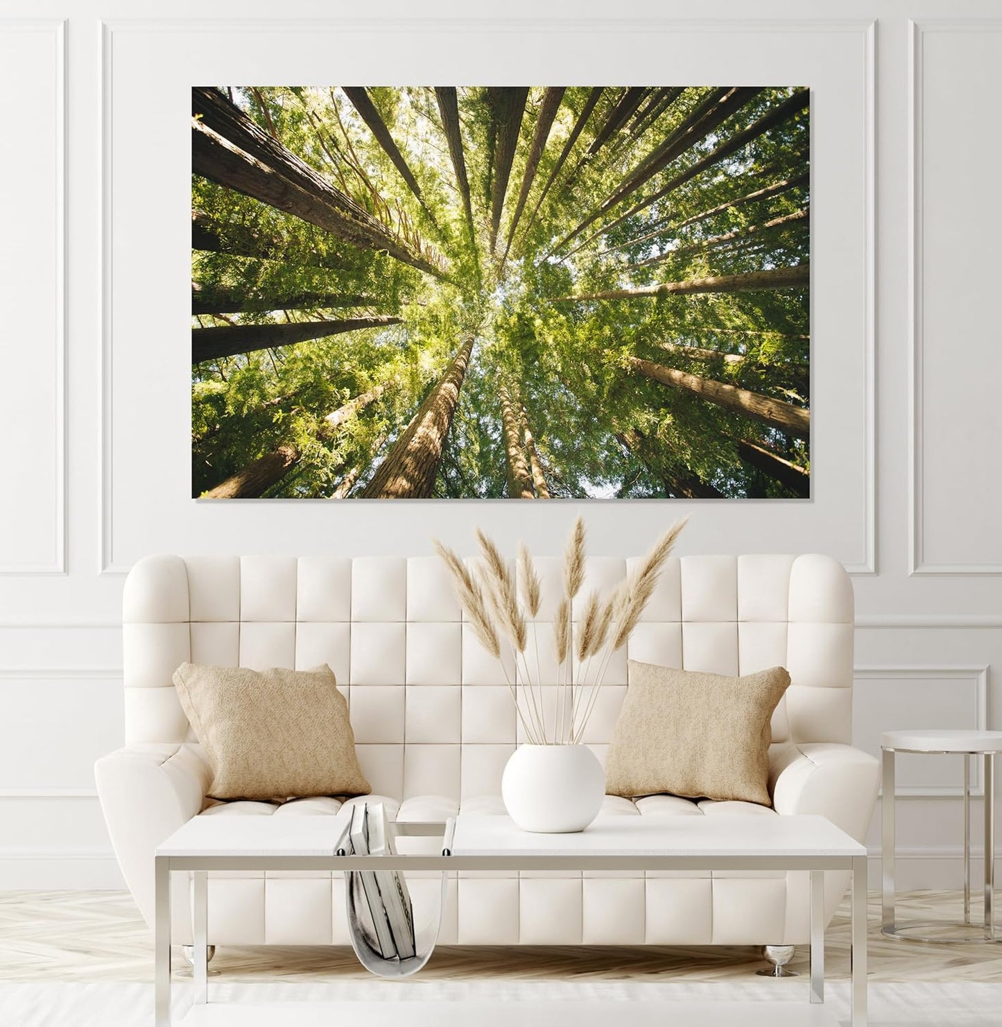 Nature Wall Art Prints - Ocean Forest Mountain Lake Canvas Landscapes - Small to Extra Large Living Room Bedroom Kitchen Bathroom Décor (Serenity in the Forest, 35L" x 53W")