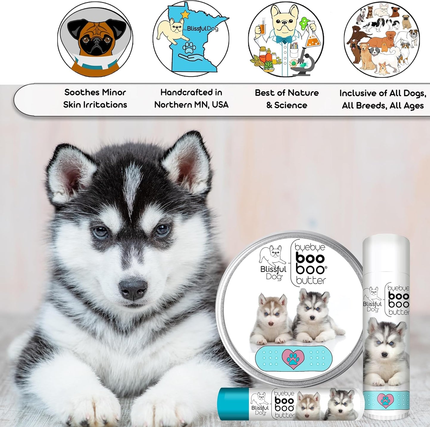 The Blissful Dog 1 oz TIN Husky Booboo Butter