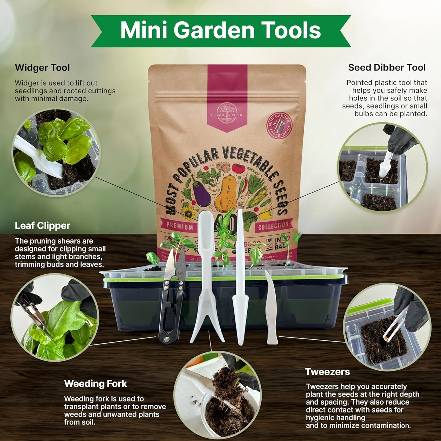 Organo Republic 40 Vegetable Seeds Variety Pack - 26000 Non GMO Heirloom Seeds for Planting Vegetables & Fruits in Bulk Individual Seed Packets, Home Garden Seeds for Hydroponic, Indoor & Outdoors