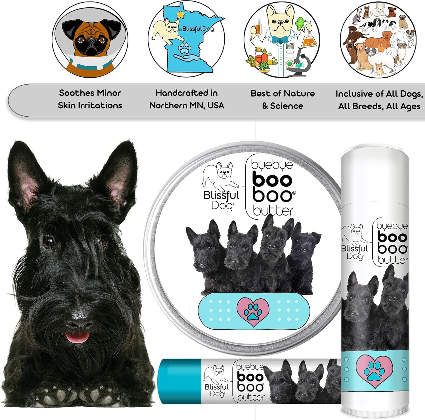 The Blissful Dog Scottish Terrier Boo Boo Butter, 0.15 Ounce