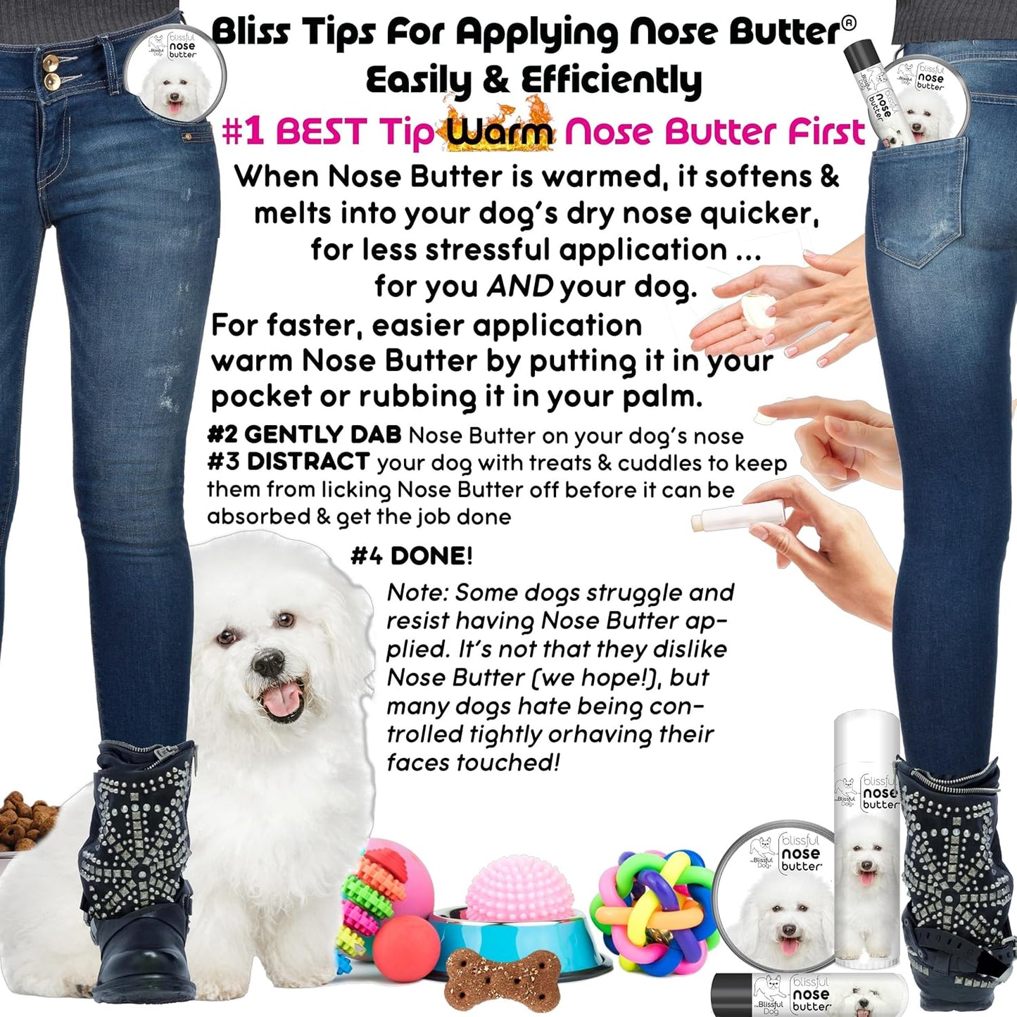 The Blissful Dog Bichon Frise Unscented Nose Butter, 0.15-Ounce