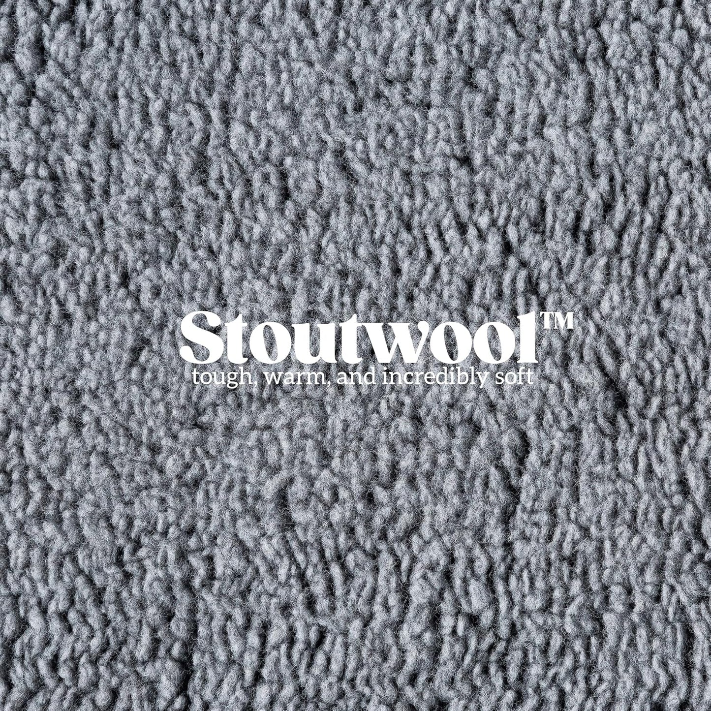 Stoutwool Indestructible Dog Bed - Fluffy Chew Proof Dog Crate Pad - Tough Kennel Pad for Aggressive Chewers - Ideal for Extra Large Breeds & Fits 48-Inch Crate - 47"x29", Charcoal