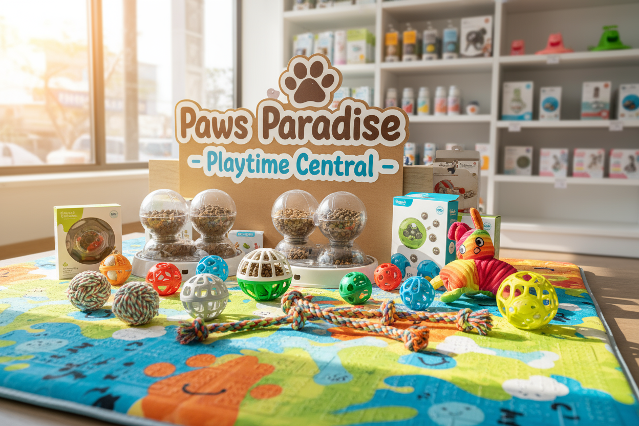Paws Paradise’s interactive toys and play mats